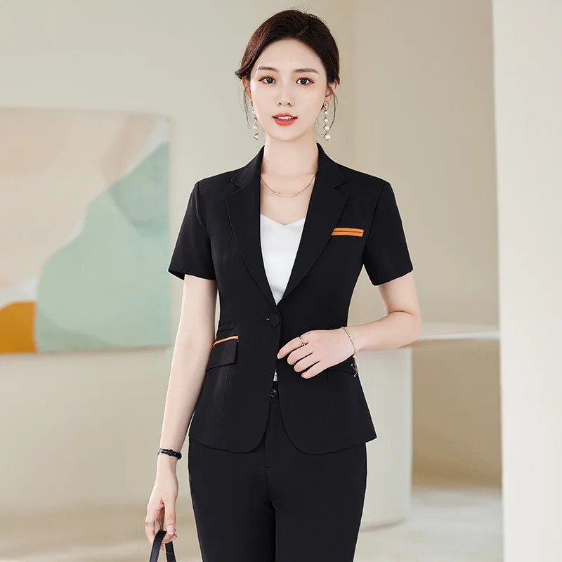 Summer Elegant Styles Women Business Suits with Skirt and Tops Ladies Office Work Wear Professional Blazers Career Clothing Set