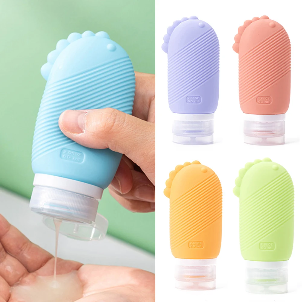 

60/90ml New Refillable Silicone Travel Bottle Lotion Squeeze Tube Split Bottle Empty Shampoo Bottle Cosmetic Lotion Container