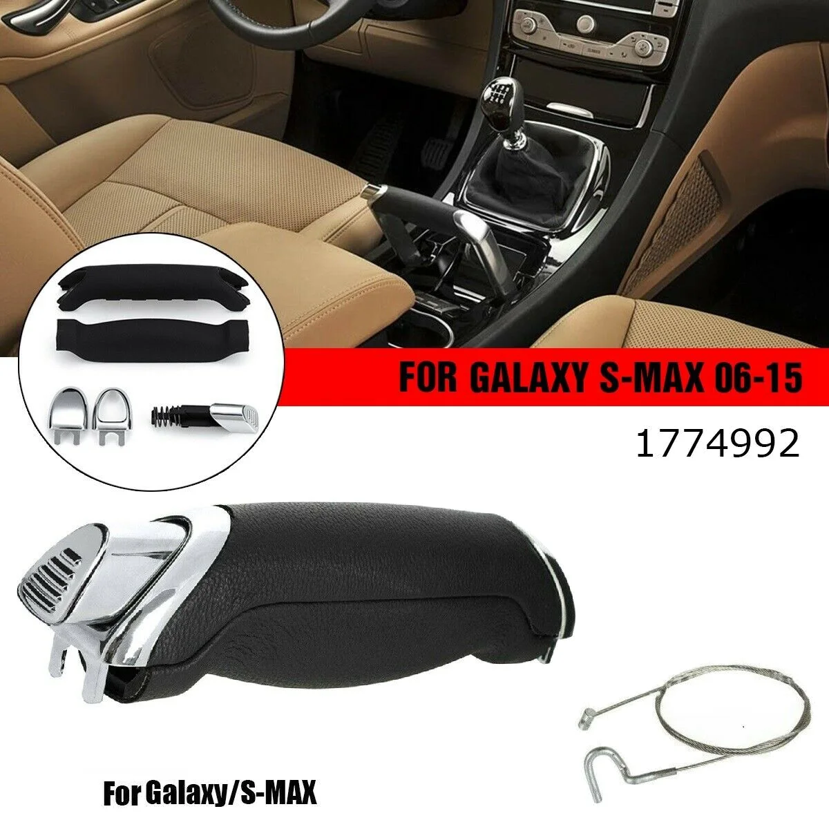 Hand Brake Lever + Cable Pull Repair Kit for Ford Galaxy S-MAX 2006-2015 6G912783AB 6G91-2783-AB 6G912780PC 1774992