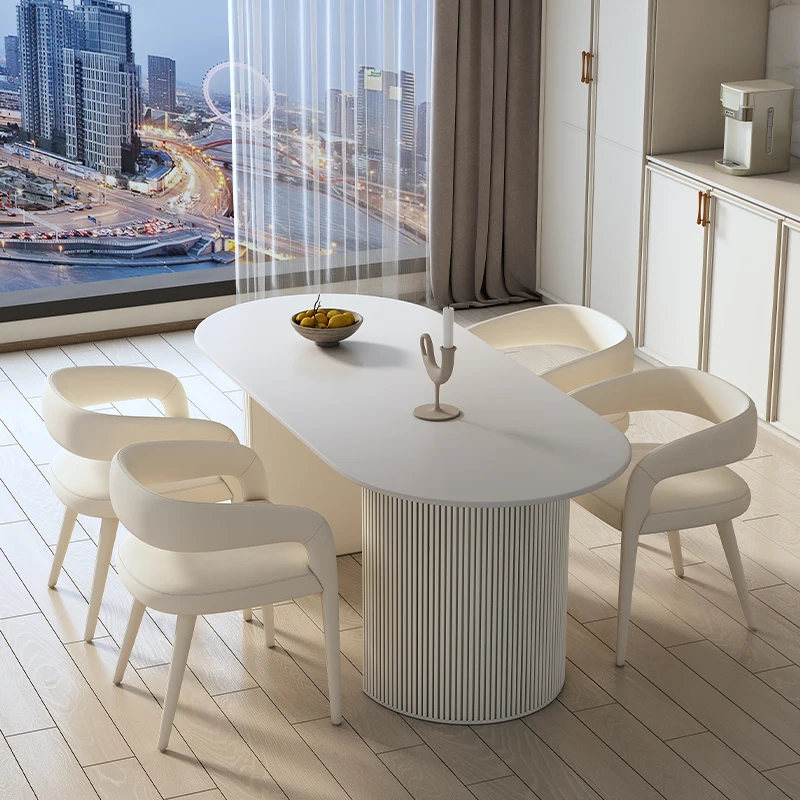 French White Dining Chairs Modern Minimalist Designer Hotel Dining Chairs Living Room Sillas Salon Comedor Home Furniture