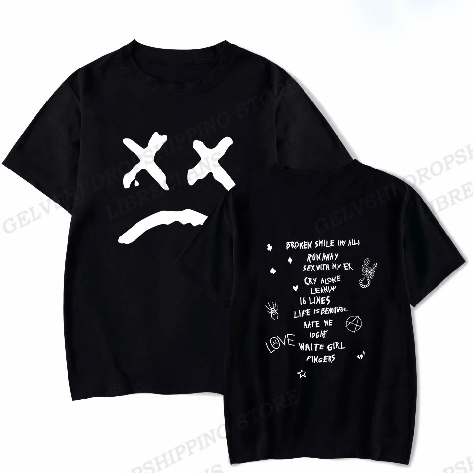 Rapper Lil Peep Cotton T-Shirts Print Men Women Hip Hop Casual Short Sleeve T Shirt Oversized Harajuku Unisex Tees Tops Clothing