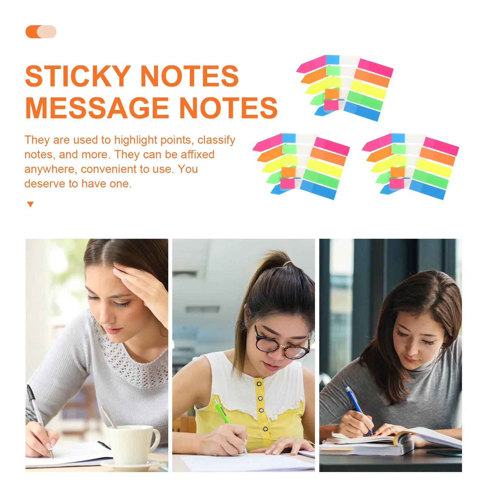 900Pcs Colorful Index Label Stickers Self-Adhesive Tearable Notes for Bookmarks Classification Study Office Use