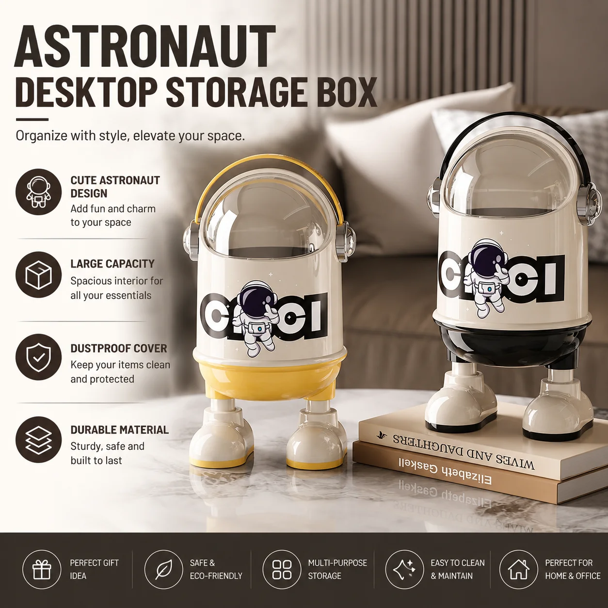 

Space garbage bin, home living room, light luxury, high-end new style, high-end feeling, creative bedroom, kitchen, large size