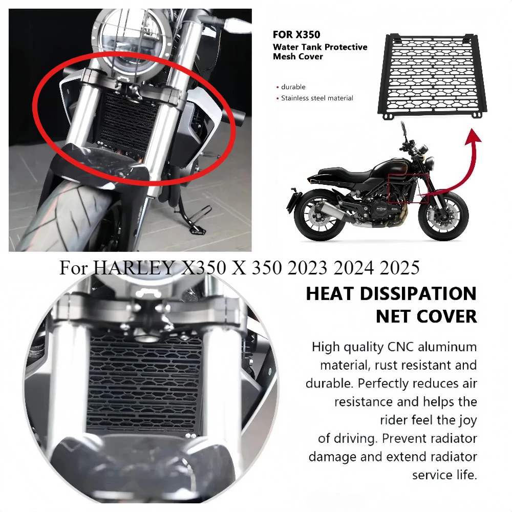 

Защита радиатора и масляного охладителя для мотоцикла HARLEY X350 X 350 2023 2024 2025