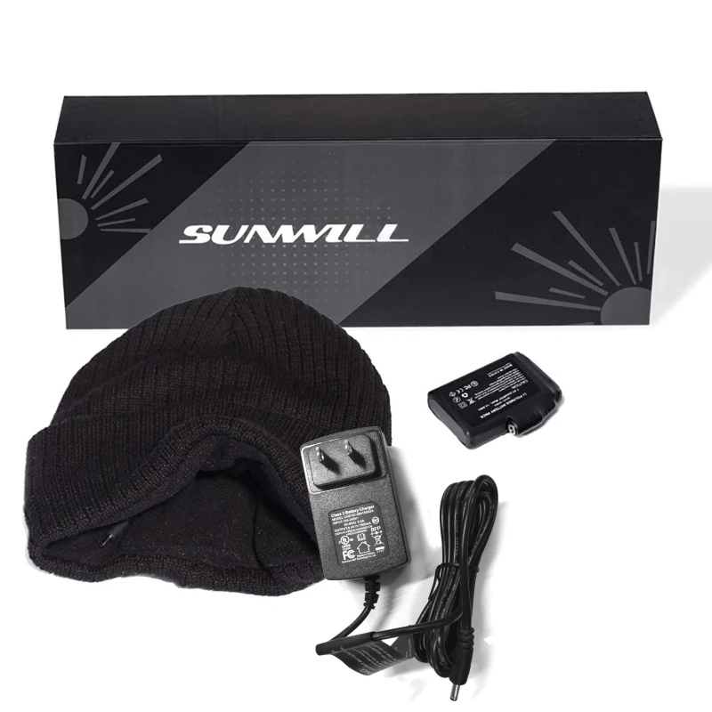 Men Women Winter Electric Heated Beanie Hat Rechargeable Battery Thermal Warm Plush Lining Outdoor Windproof Skull