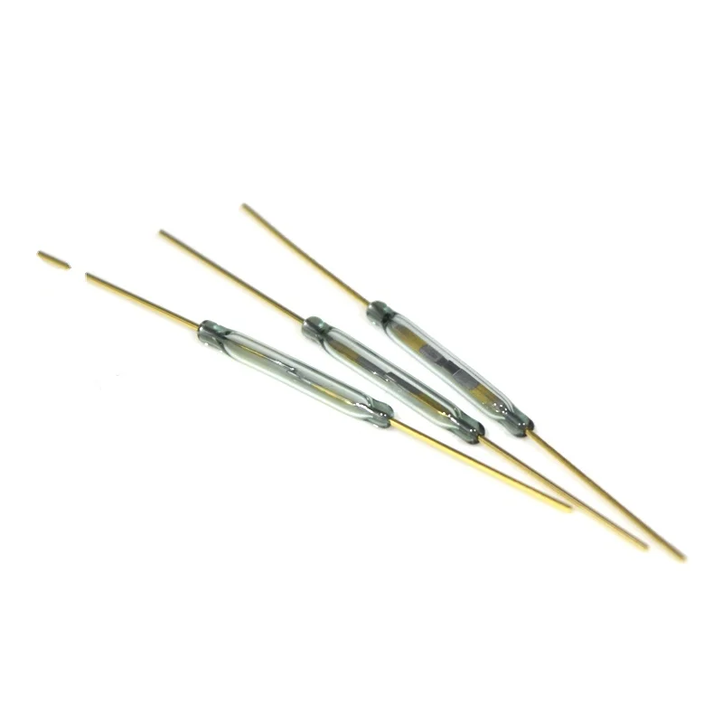 50개 GBeelee 2.8*20mm 750 미니어처 DC 내전압 표면 장착 리드 스위치 자기식 15-70AT 원통형 밀폐형 근접 스위치