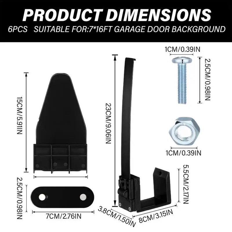 Clips de pancarta para puerta de garaje, juego de abrazaderas de pancarta eficientes de 6 piezas, accesorios de instalación duraderos, Clips de