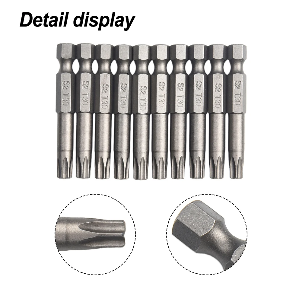 10PCS Insert Bit Adapter To System For 1/4\" 6.35mm Handle Hex Shank Electric Screwdriver Power Tool Accessories Replacement