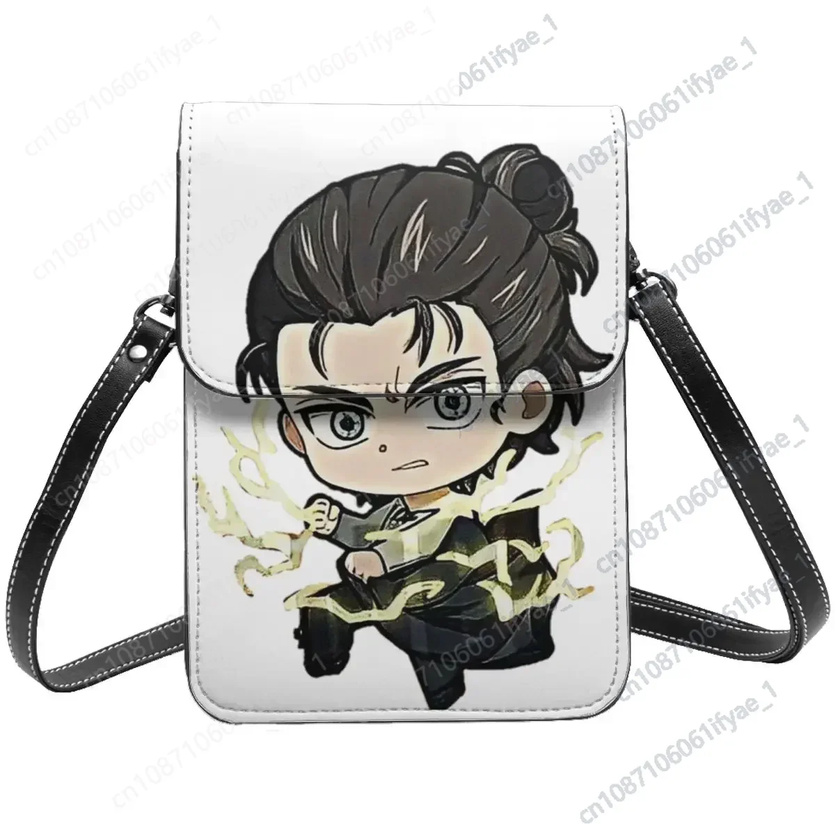 

Chibi Eren Shoulder Bag eren yeager anime manga aot Outdoor Woman Mobile Phone Bag Gift Aesthetic Leather Bags