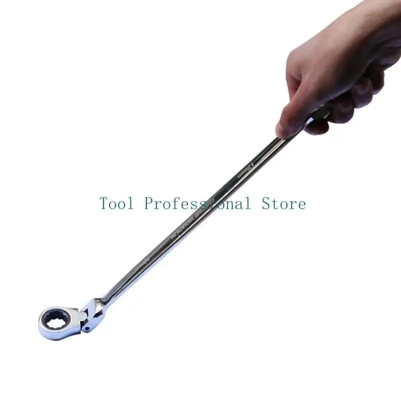 

57QF 72-Tooth Long Double-Ended Straight Handle Ratchet Wrench Car Repair Ratcheting Wrench 6PCS