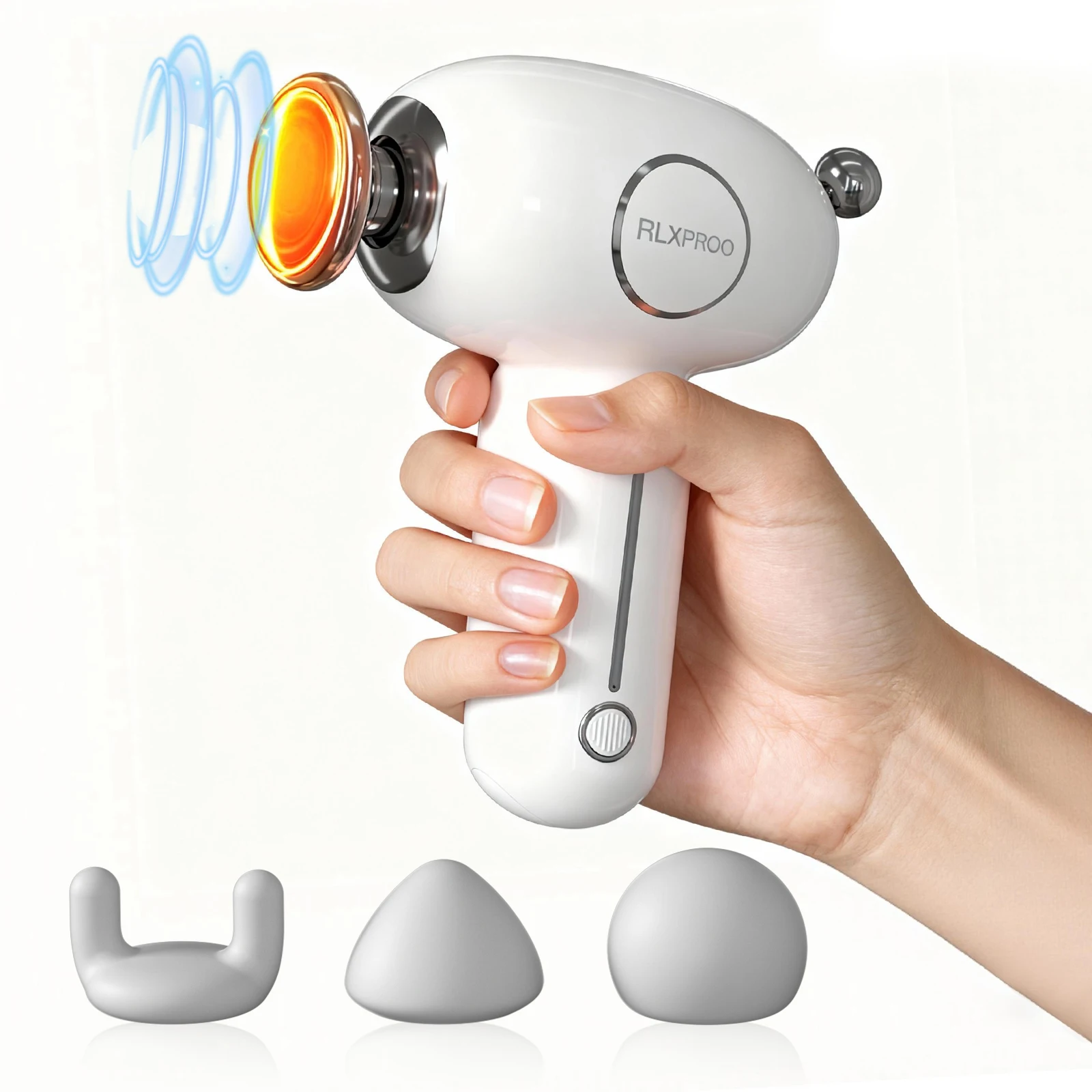 

Massage Gun Deep Tissue, Mini Electric Muscle Massager with Heat, Handheld Percussion Massage Device Relax, Gifts for Men Women