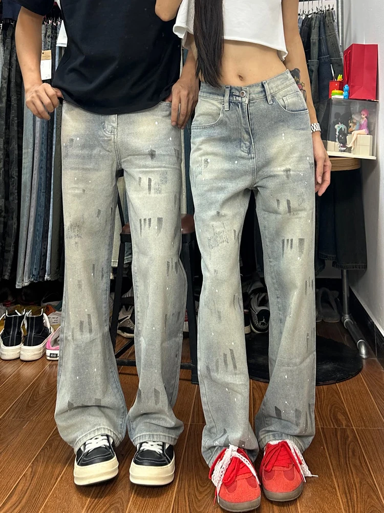 

Мужские джинсы American High Street: зауженные, с легким клешем, прямого кроя, для повседневной носки, осенняя коллекция