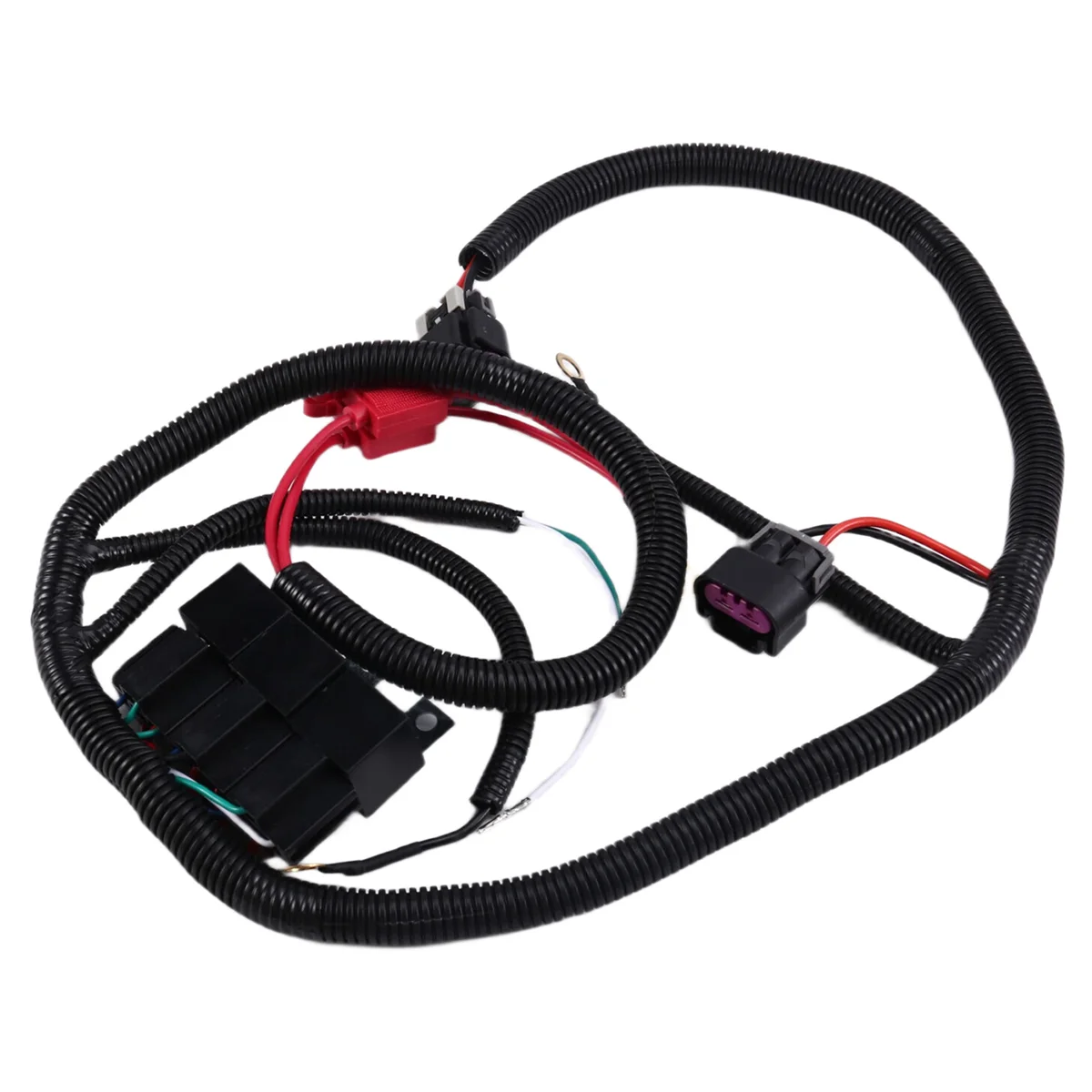

Electric ECU Control Dual Fan Upgrade Wiring Connector Harness for GM Pickup Trucks 1999-2006 -N26R