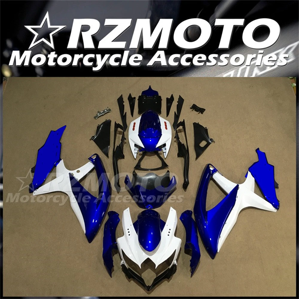 

Injection Mold New ABS Whole Fairings Kit Fit for Suzuki GSX-R 600 750 K8 2008 2009 2010 08 09 10 Bodywork Set White Blue