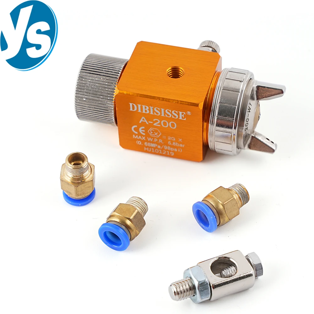 A200 Automatic Air Spray Gun 1.2/1.5/2.0/2.5 MM Spray Nozzle Wave Soldering Plastic Suction Machine Coating Pneumatic Tools