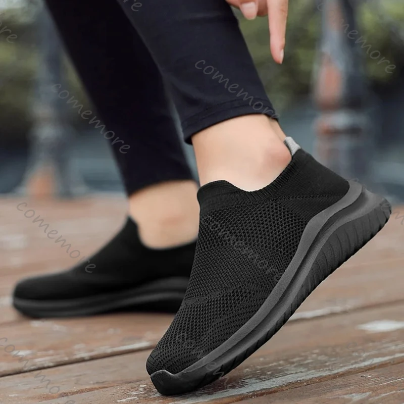 Comemore Vulcanized Shoe Men Sneakers Breathable Mesh No Slip Running Shoe Casual Couple Jogging Training Hiking Sports Footwear