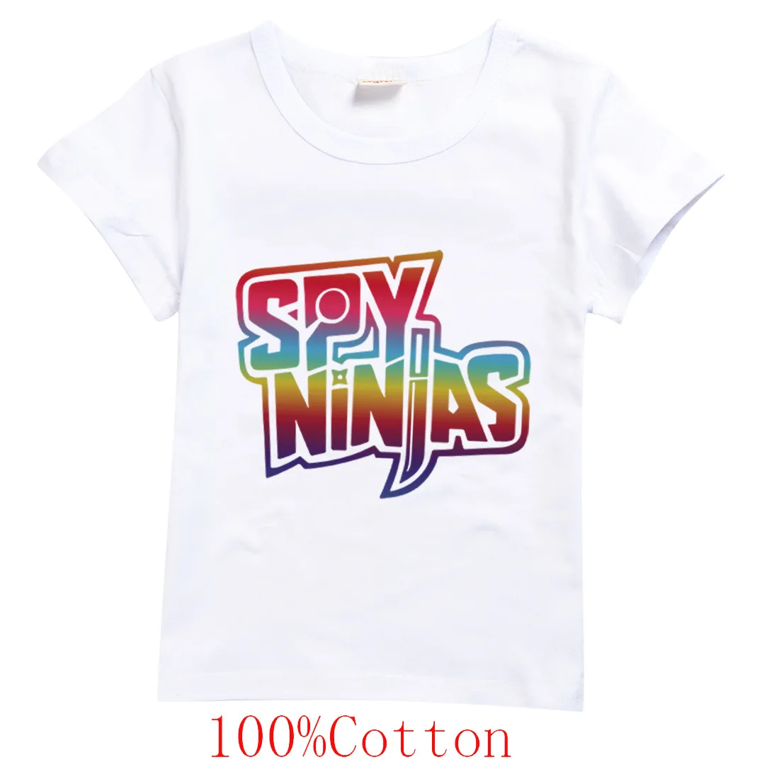 Summer Cotton Kids Tops SPY NINJAS Boys Girls Short T-Shirt Cartoon Graphic Tees Funny Harajuku Children O-neck Tshirt