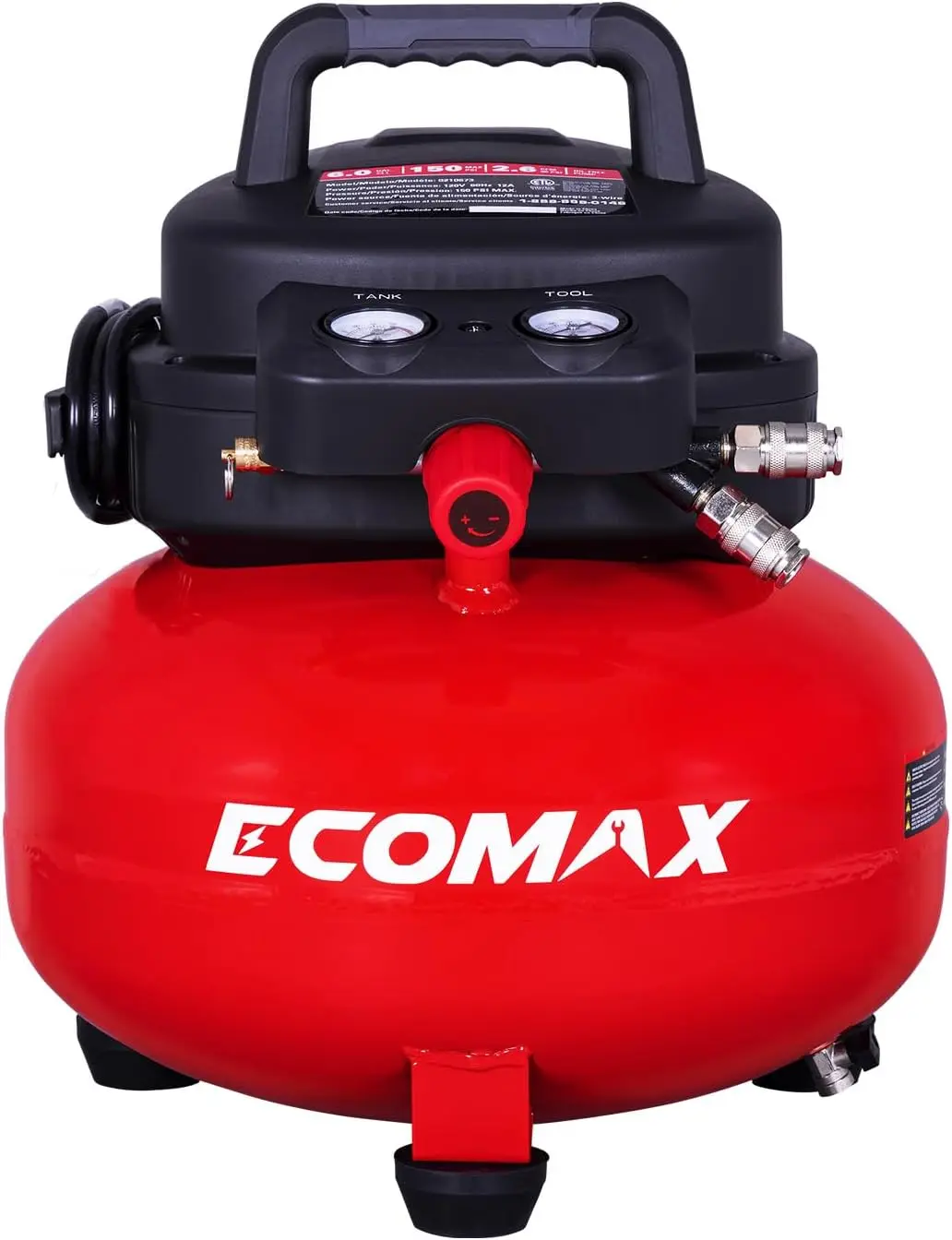 

Portable Pancake Air Compressor 6 Gallon Max 150 PSI Oil Free Small Electric Air Compressor for Car Home and Jobsite