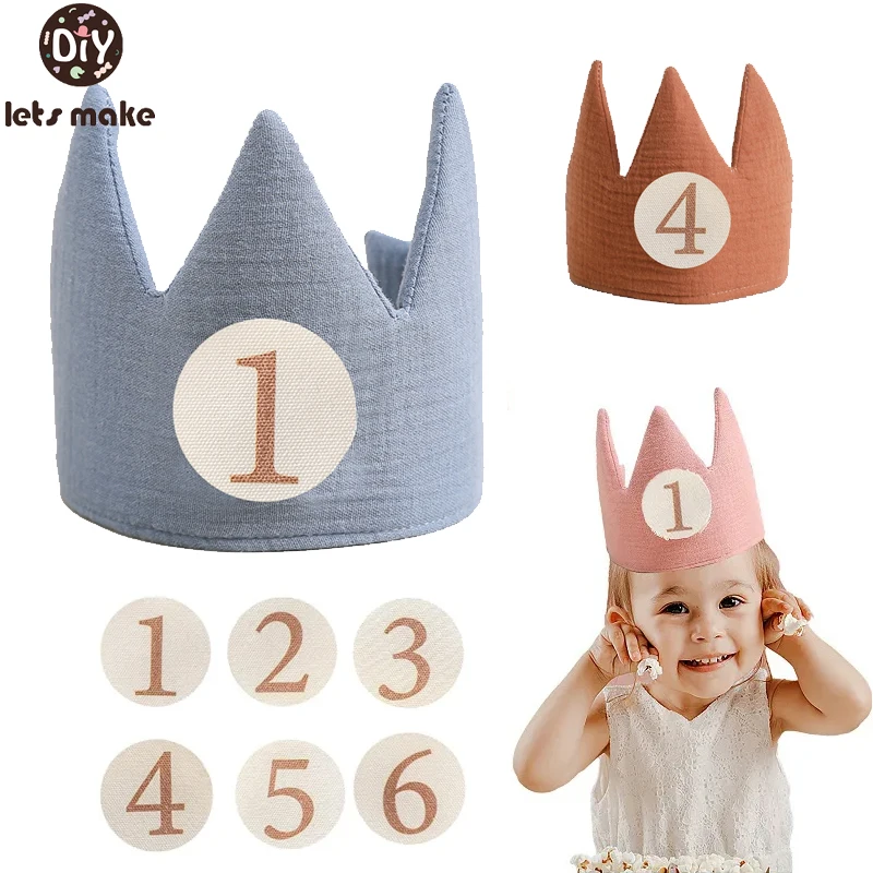 Cartoon Cute Crown 1-6 Years Baby Hat 100% Cotton Soft Empty Top Hat Autumn Winter Newborn Hat Baby Care Products Birthday Gifts