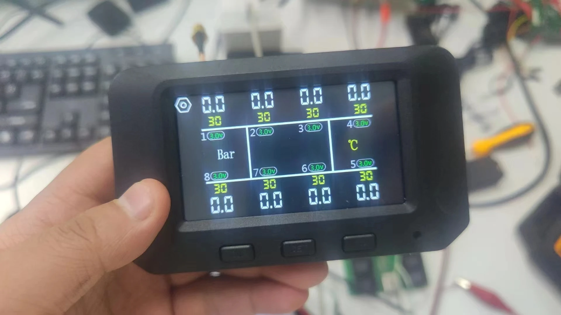 نظام مراقبة ضغط الإطارات Porcsi أفضل Tpms للشاحنات RVs، MotorHomes، العجلات الخامسة، المدربين والمقطورة مع مستشعر 2-12 #6