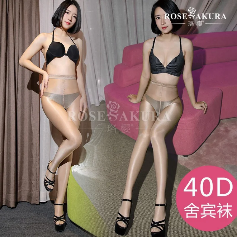 40D Shiny Sherbin Stockings Sexy Lingerie Dance Tights Car Model Pantyhose Temptation 816