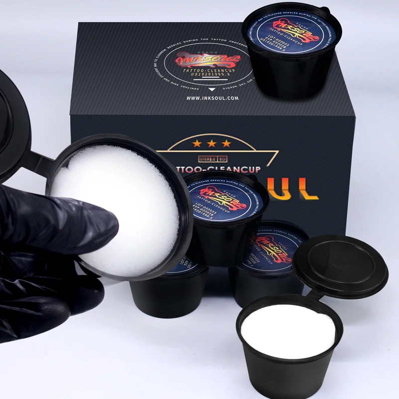 

Goldplume, 18 шт./кор., одноразовые пропитанные чашки для ополаскивания губки для игл и ополаскивания кончиков, пропитанции и чистки, профессиональные средства для прополки губок, средства для чистки татуировок