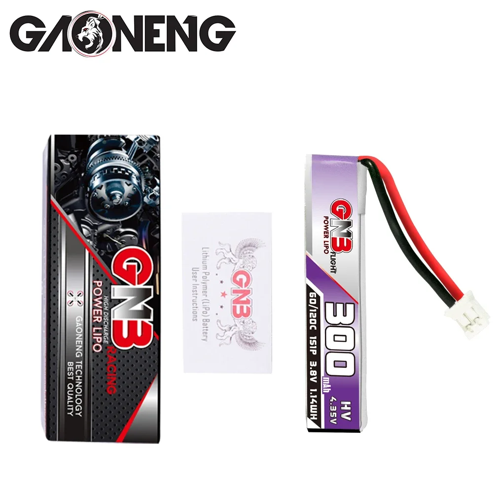 GNB 300mAh 1S 3.8V 60C ph2.0 كوب مجوف طائرة صغيرة FPV نموذج لتقوم بها بنفسك بطارية ليثيوم LiHV