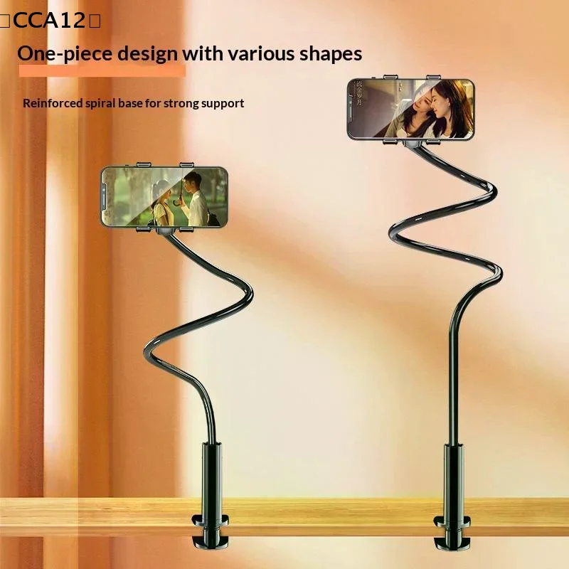 

Гибкий держатель-кронштейн для телефона на прикроватную тумбочку с длинной штангой и ручкой, для ленивых, для прямых трансляций сверху