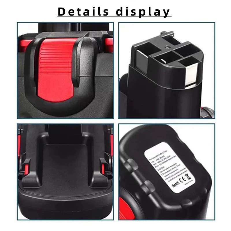 Para baterias de substituição de ferramenta elétrica bosch 9.6v, 12v, 14.4v para bat038, bat040, bat140, bat043, d70745, psr 12, bat048, bh984