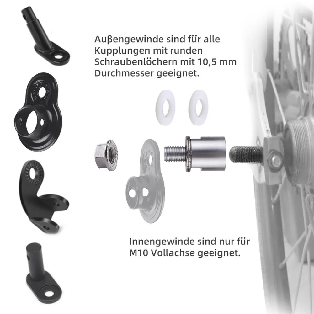 Adattatore per attrezzi per rimorchio bici 2024 filettatura M10x1.0/assali per bici con filettatura 3/8 "x 26 adattatore in acciaio inossidabile per accessori per riparazione biciclette