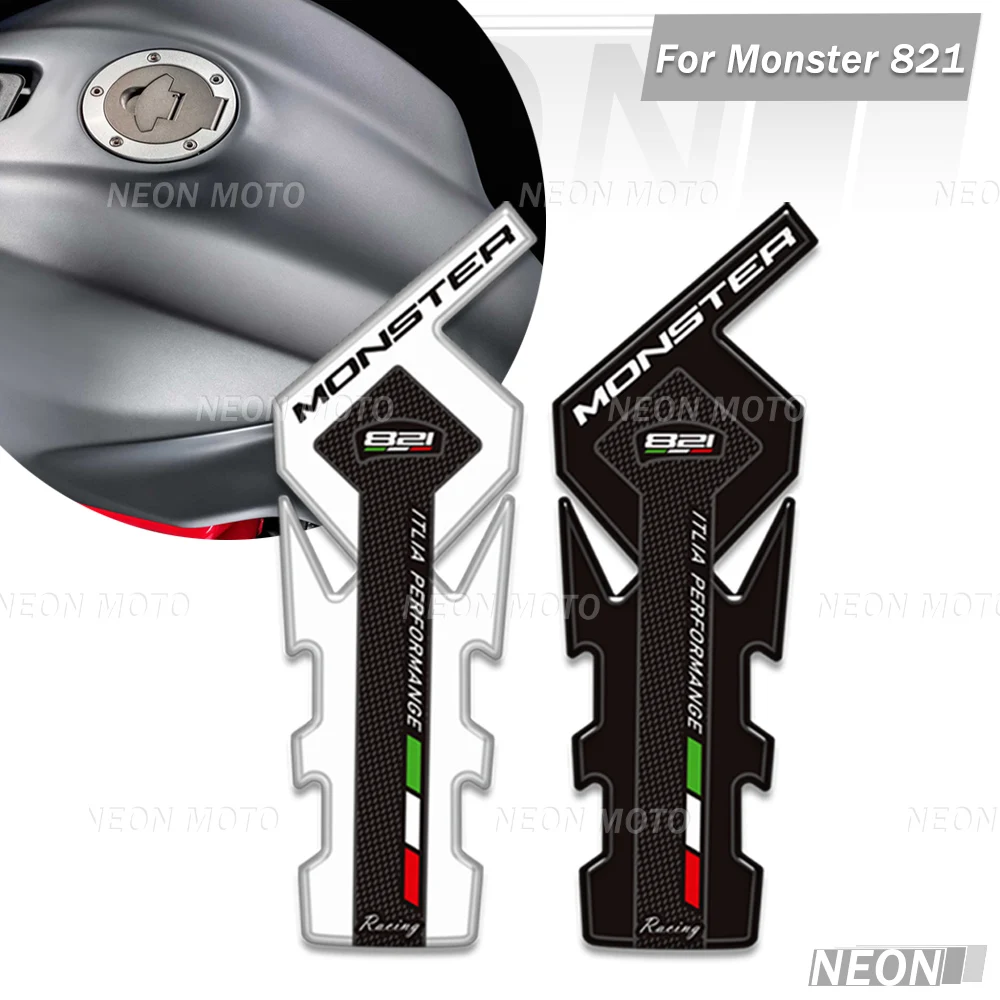 

For Monster 821 Motorcycle Tank Pad Gas Fuel Oil Kit Knee Protection Grips Stickers Decals Kit
