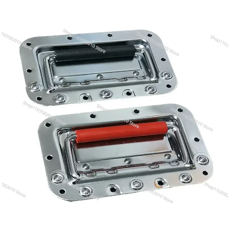 100pcs/lot Flight Case Metal Accessories Red Black Handle 162x107mm