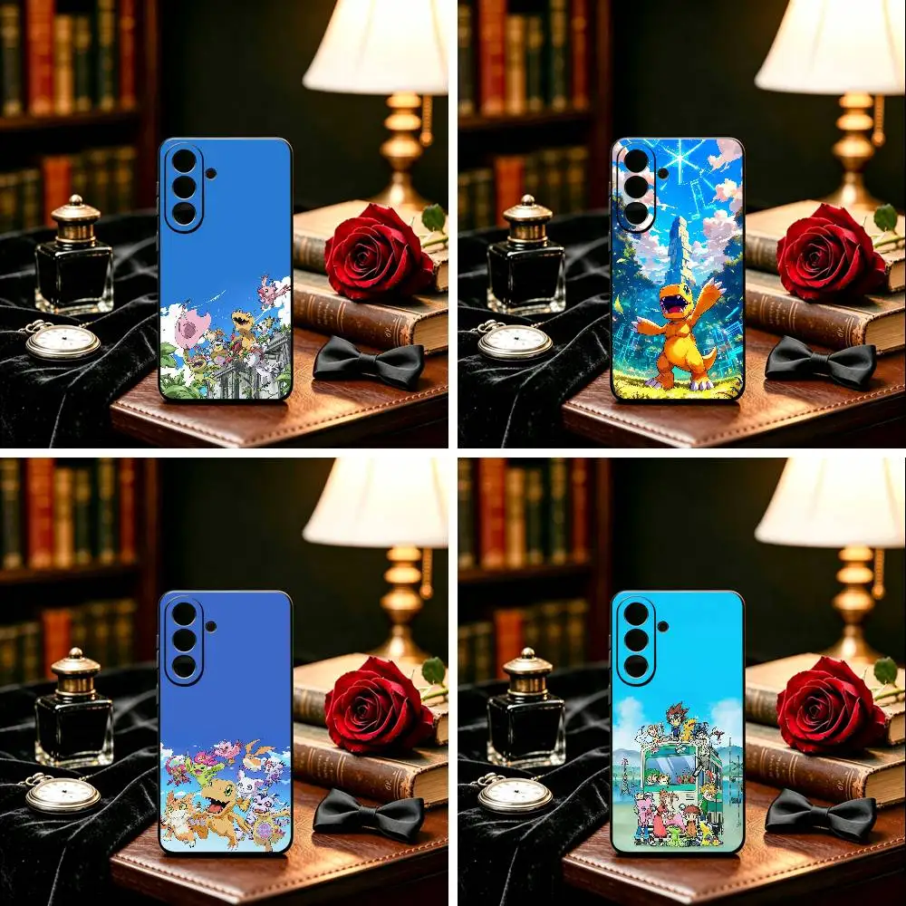 Anime Digimon A-Adventure Phone Case For Samsung Galaxy A73,A72,A71,A70,A53,A52,A51,Others Soft Black Cover