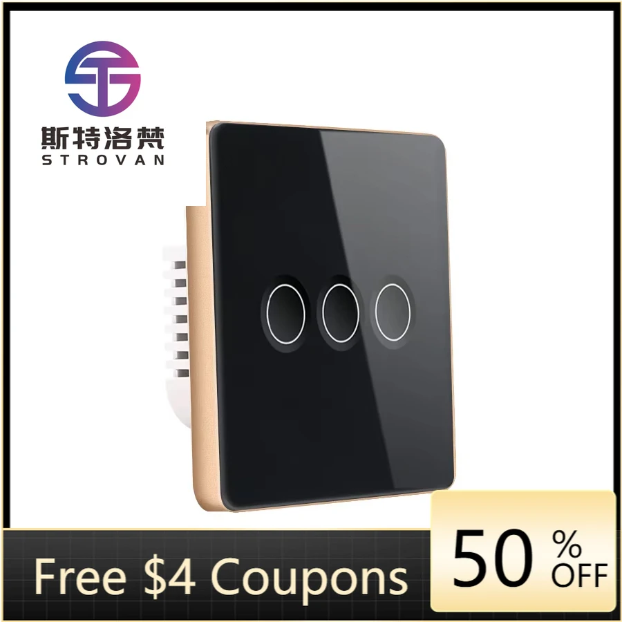 

STLF Competitive Prices Circular Border Smart Life Home Zigbee Smart Switch Wifi Wireless Remote Led Light Tuya Wall Switch