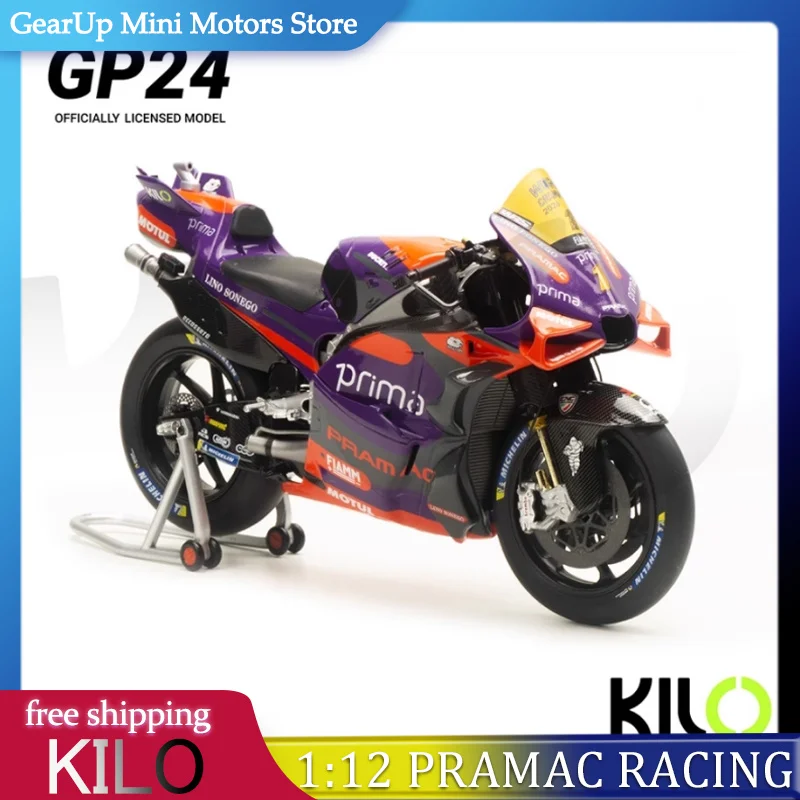 KILOworks 1:12 Desmosedici GP24 Jorge Martin 2024 MotoGP Чемпион мира # 1, коллекционная игрушка для модели мотоцикла Pramac Racing из сплава