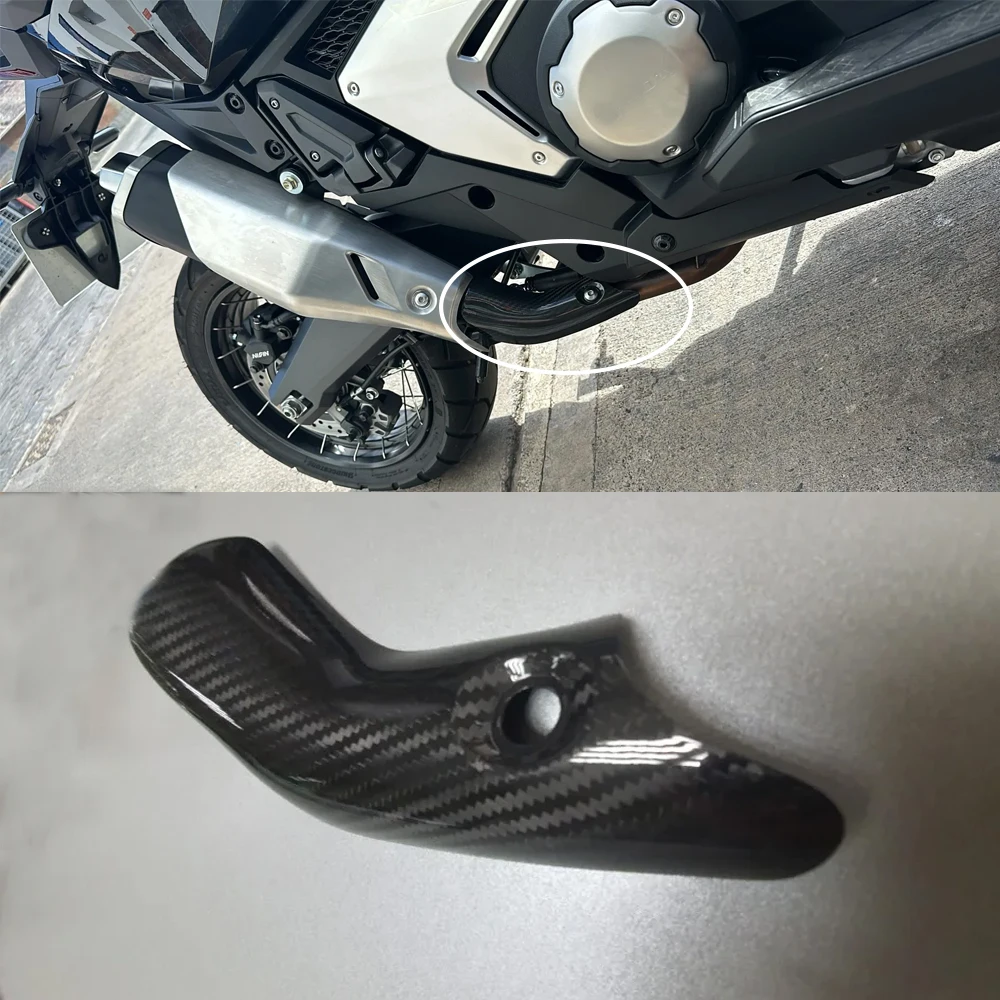 For Honda XADV750 X-ADV X Adv 2021 2022 2023 2024 XADV 750 Exhaust System Middle Connection Pipe Heat Shield Cover Guard Carbon