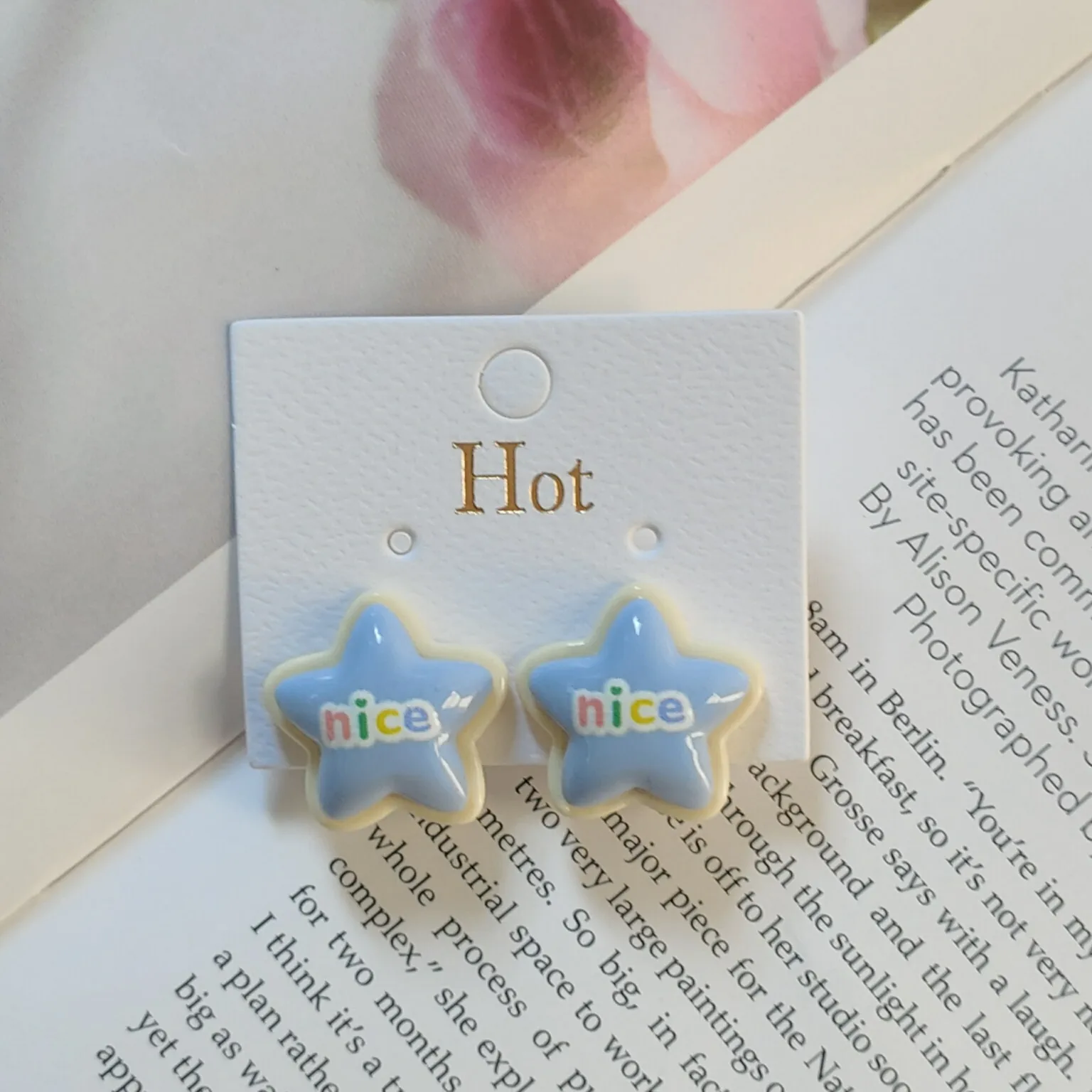 لطيف الأرنب الدب ستار الراتنج كليب على أقراط للأطفال الفتيات الصغيرات لا اخترقت جميل القرط الموضة مجوهرات