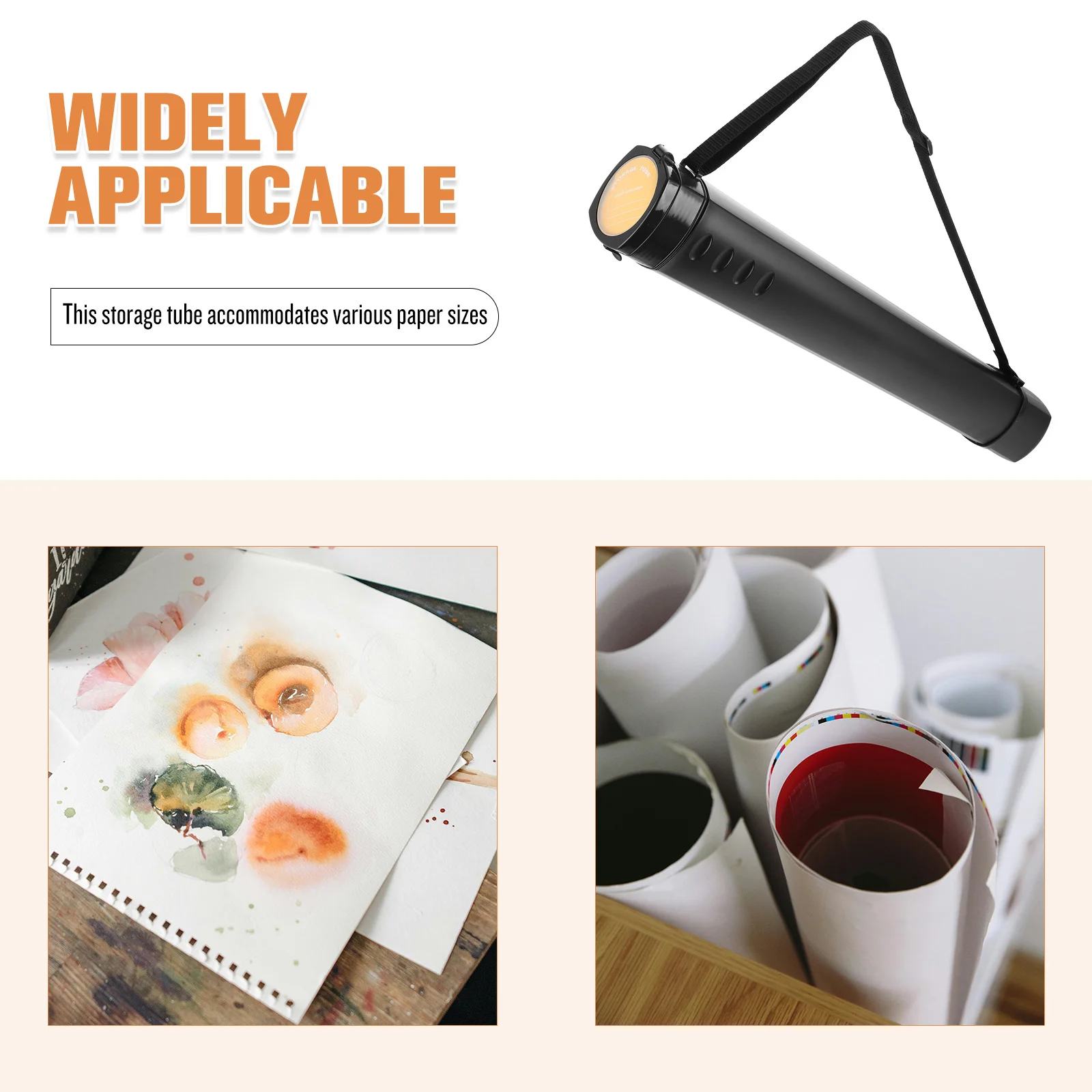 لفة مضادة للانزلاق قابلة للتمديد من البلاستيك ملصق أنبوب تخزين مخطط لخرائط العمل الفني رسومات تصغير حامل الورق البريدية #6