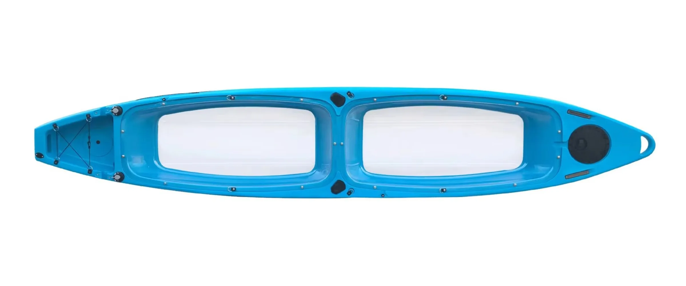 Outdoor Eco-Friendly PVC Rotational Molding Transparent Fishing Kayak for 1-2 People