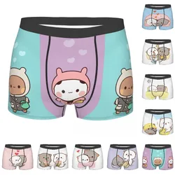 Dudu Bubu Mochi Peach Cat Funny Underwear Men Sexy Print Customized Panda Bear Hug Boxer Shorts Panties