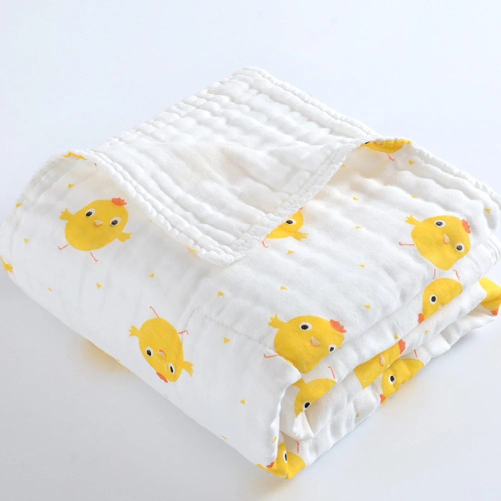 

Хлопковое одеяло для купания новорожденных, 110x110 см, мягкое впитывающее дышащее банное полотенце с мультяшным рисунком для младенцев