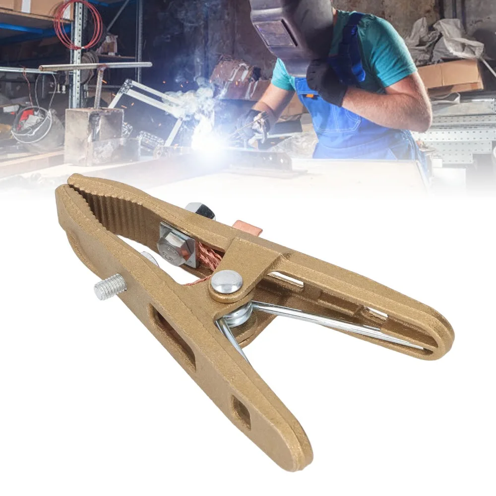 Clamps 300A Grounding Clamp Strong Conductivity Strong Hold Brass Ground Clamp Brass Welding Earth Clamp Welding Machine