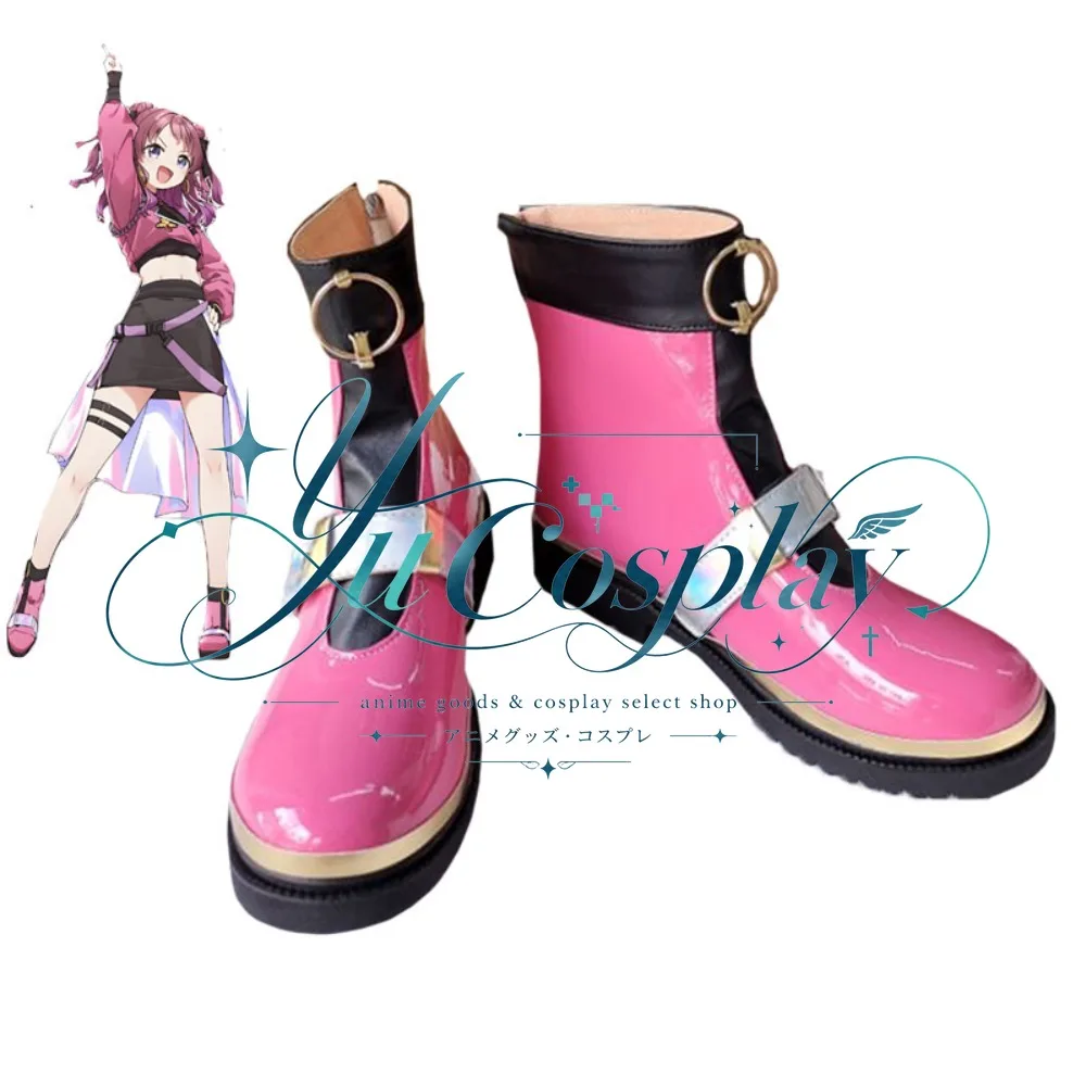 Saki Hanami Cosplay Shoes Custom Made Character Style Footwear Stage Design for Photography Event Collection
