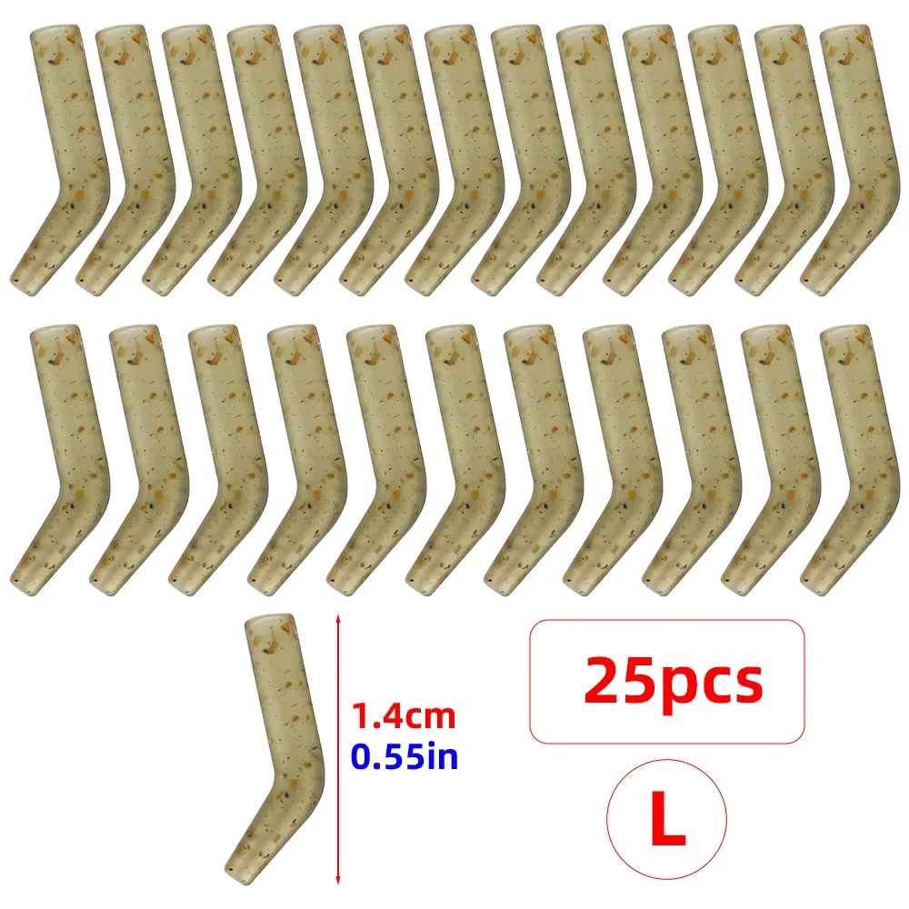 Hirisi 25 Stück Karpfen-Angelhaken Kickers D Rig Kicker Aligner Haken Ärmel Rigs Anti Tangle Sleeves Hook Aligner AH251