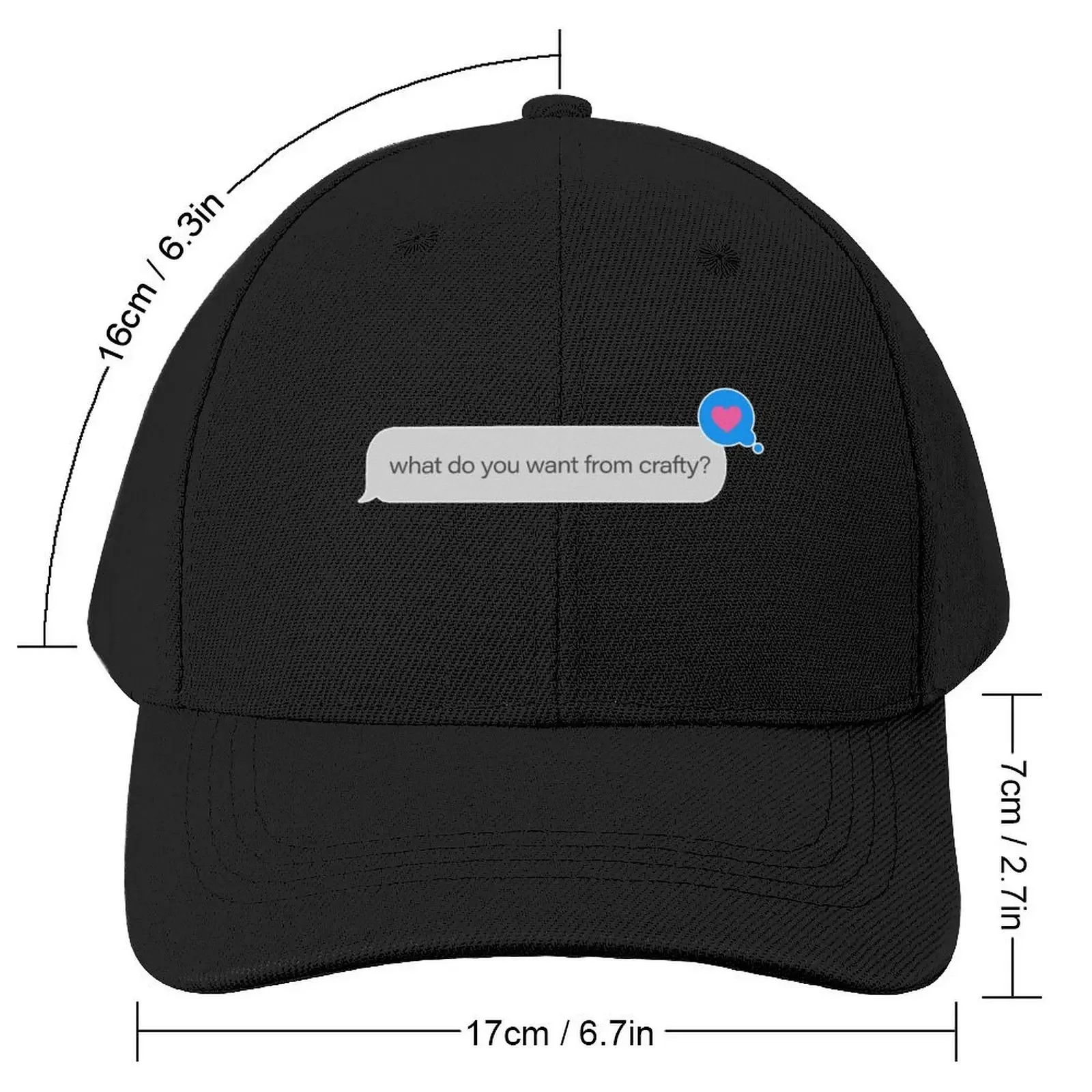 Crafty Run Text Message Baseball Cap Golf Cap funny hat dad hat hiking hat Women Hats Men's