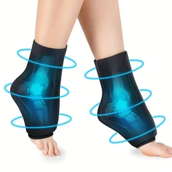 Ankle Ice Pack Wrap for Injuries Foot Ice Pack Stretchable Cold Pack Compression Therapy for Plantar Fasciitis Sprained Ankles