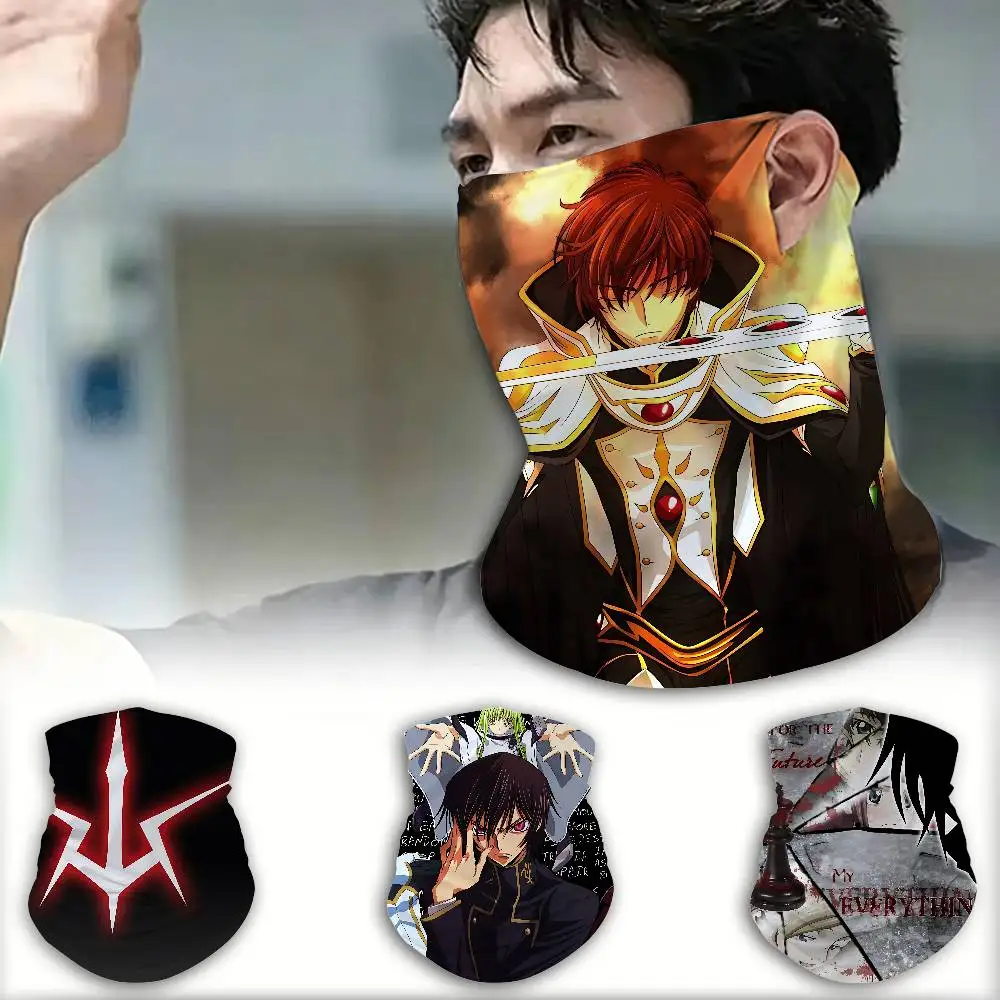 Anime Code Geass Windproof Full Face Mask Warm Neck Gaiter for Skiing Motorcycle Cycling Sports