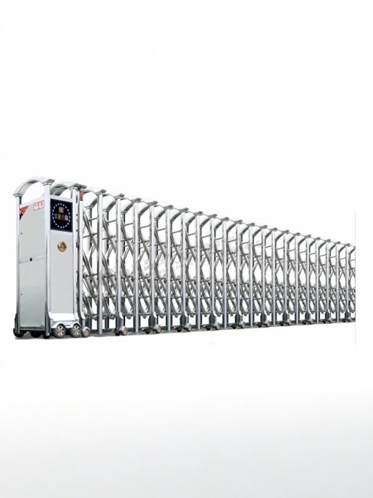 Customized Modern Design Electric Sliding Main Entrance Gate Stainless Steel Automatic Retractable Door For Sale