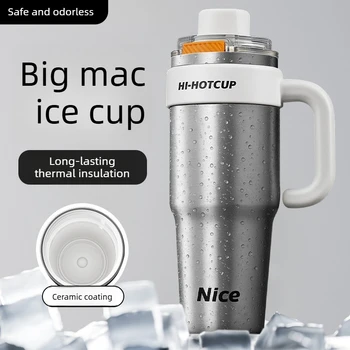 Ice King Cup Insulated Travel Mug with Straw, Car Cup, Large Size, High Capacity, Extra Large Capacity