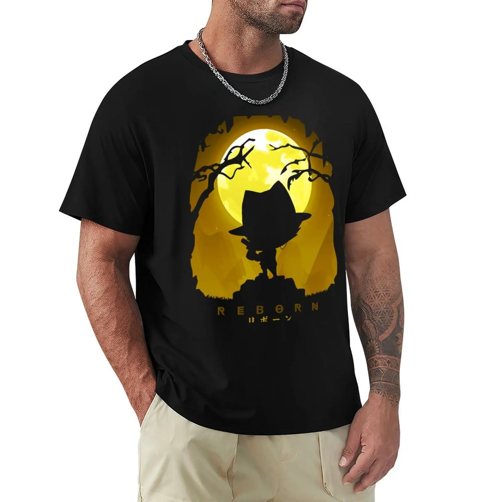 

KATEKYO HITMAN REBORN - REBORN T-Shirt Daily Wear Plain Short Sleeve Shirt
